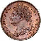 Great Britain. Farthing, 1825 NGC MS64 BR