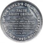 1893 Illinois, Chicago World's Columbian Expo so-called dollar. HK-169, Eglit-18, Rarity 4 - 2