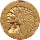 1911-D $5 Indian NGC AU55