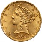 1904 $5 Liberty PCGS MS65