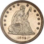 1862 Liberty Seated 25C PCGS Proof 63