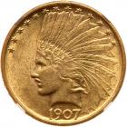 1907 $10 Indian. No Periods NGC MS61