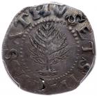 1652 Pine Tree Shilling. Large Planchet, Without Pellets At trunk