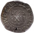 1652 Pine Tree Shilling. Large Planchet, Without Pellets At trunk - 2