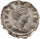 Diva Faustina I. Silver Denarius (3.40 g), died AD 140/1