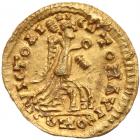 Visigoths in Spain. Struck in the name of Justinian I 527-565. Gold Tremissis (1.5 gr) - 2