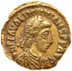 Visigoths. Struck in the name of Valentinian III 423-455. Gold Tremissis (1.4 gr)