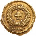 Visigoths. Struck in the name of Valentinian III 423-455. Gold Tremissis (1.4 gr) - 2