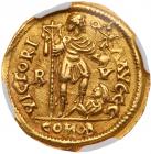 WITHDRAWN - Visigoths in Spain, Imperial imitative coinage. In the name of Honorius. Gold So - 2