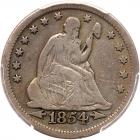 1854-O Liberty Seated 25C. Arrows, Huge O PCGS F12