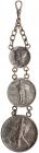 Antique Silver Coin Fob