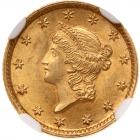 1854 $1 Gold Liberty NGC MS64