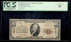 1929 Type 1. $10 National Bank Note. 1st NB in Grass Valley, California