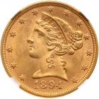1894 $5 Liberty NGC MS64
