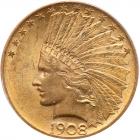 1908 $10 Indian. Motto PCGS MS63