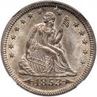 1853 Liberty Seated 25C. Arrows & Rays NGC MS65