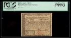 Rhode Island July 2, 1780 $3. PCGS Superb Gem New 67PPQ