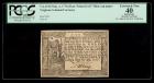 Virginia, May 4, 1778 (Date Printed) $15 Thick rag paper. PCGS Extremely Fine 40 Apparent