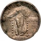 1918/7-S Liberty Standing 25C NGC AU58