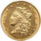 1834 $5 Classic Head. Plain 4 PCGS MS62