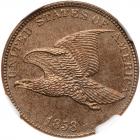 1858 Flying Eagle 1C. Lg Letters NGC MS65