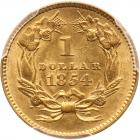 1854 $1 Gold Indian PCGS MS62 - 2