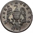 1787 Massachusetts Half Cent Ryder 2-A Rarity-4 VF35 - 2