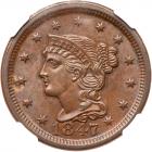 1847 N-14 R3 NGC graded MS64 Brown