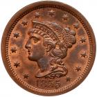 1855 N-12 R1 Upright 55 PCGS graded MS64 Red & Brown