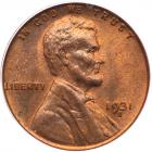1931-S Lincoln 1C PCGS MS65 RD