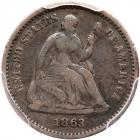 1863 Liberty Seated H10C PCGS F12