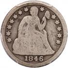 1846 Liberty Seated 10C PCGS G6