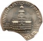 1976-D Double Curved Clips NGC graded Mint Error Unc Details Obverse Wheel Mark - 2