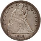 1848 PCGS graded Genuine Fine Details Smoothed