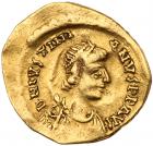 Justinian I. Gold Tremissis (1.3 g), 527-565 VF