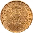 German States: Saxony. 20 Marks, 1894-E PCGS EF40 - 2