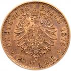 German States: Wurttemberg. 20 Marks, 1876-F PCGS AU50 - 2