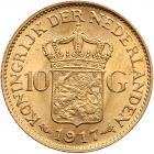 Netherlands. 10 Gulden, 1917 Almost Unc to Unc. - 2