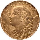 Switzerland. 10 Francs, 1914-B NGC MS62