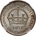 Australia. Crown, 1937 NGC MS63 - 2