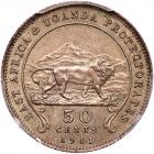 East Africa & Uganda. 50 Cents, 1911 NGC MS63 - 2