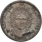 France. Piefort Pattern 5 Francs, 1848 NGC Unc