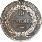 France. Pattern 10 Centimes, 1848 NGC MS64 - 2