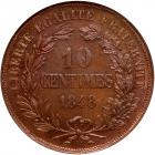 France. Pattern 10 Centimes, 1848 NGC MS65 - 2