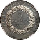 France. Essai 5 Francs, 1848 NGC MS63 - 2