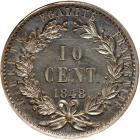 France. Pattern 10 Centimes, 1848 NGC MS64 - 2