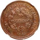 France. Pattern 10 Centimes, 1848 NGC About Unc - 2