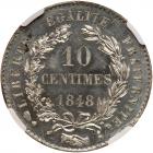 France. Pattern 10 Centimes, 1848 NGC MS61 - 2