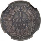 France. Franc, 1859-A NGC MS62 - 2