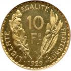 France. Essai 10 Francs, 1929 NGC MS64 - 2